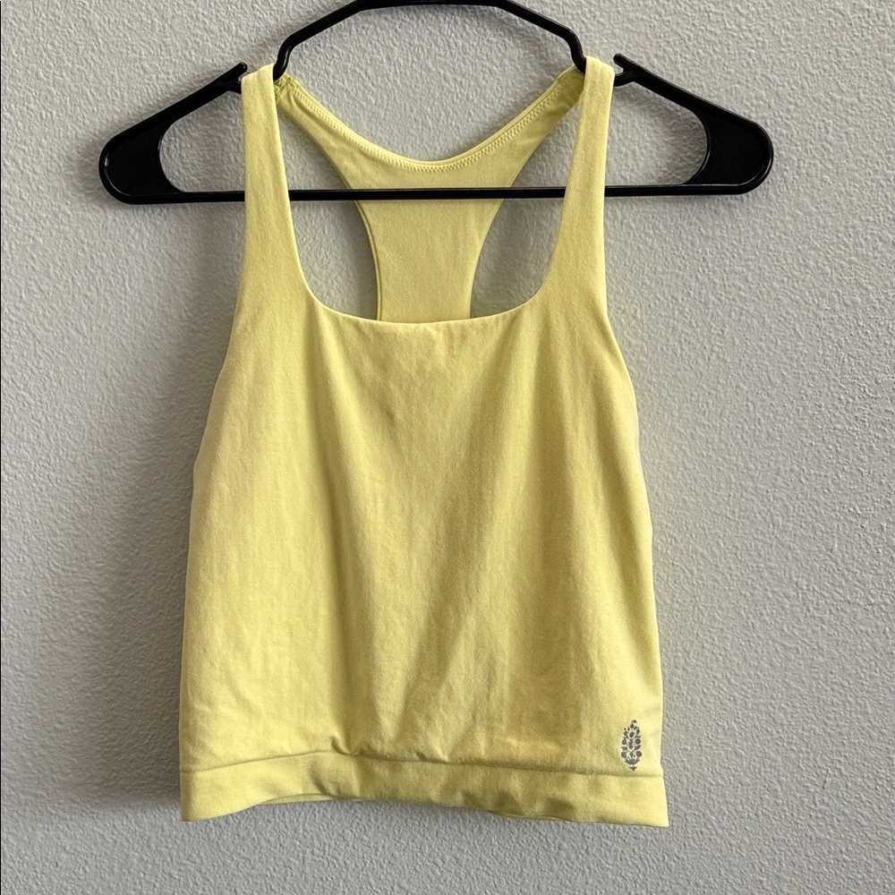 Free People Movement Yellow Racerback Tank Top Size M/L